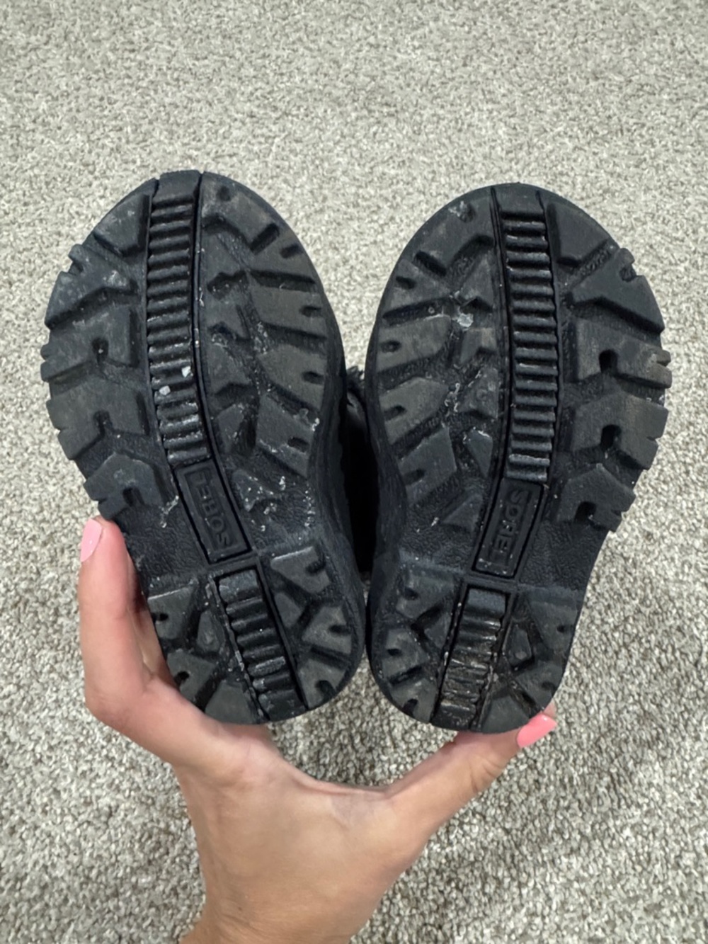 Sorel Black Kids Winter Snow Boots with White Polar Bear Accent - Picture 2 of 5